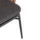Πολυθρονα αλουμινιου orin hm6265.01 σκουρο γκρι- p.e.rattan σε φυσικο 58x61x75υεκ. **