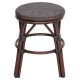 Σκαμπο αλουμινιου chino hm6285.01 bamboo look καφε-textilene καφε φ36x46υεκ. **