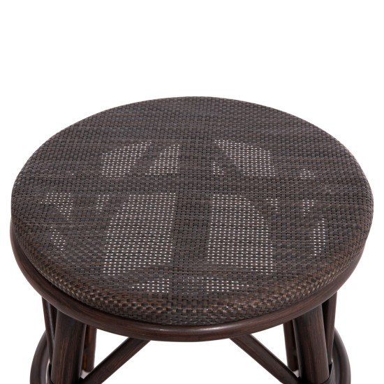 Σκαμπο αλουμινιου chino hm6285.01 bamboo look καφε-textilene καφε φ36x46υεκ. **