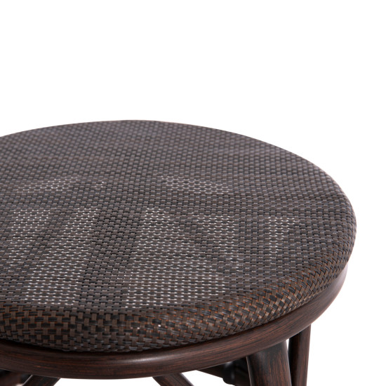Σκαμπο αλουμινιου chino hm6285.01 bamboo look καφε-textilene καφε φ36x46υεκ. **