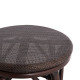 Σκαμπο αλουμινιου chino hm6285.01 bamboo look καφε-textilene καφε φ36x46υεκ. **