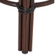 Σκαμπο αλουμινιου chino hm6285.01 bamboo look καφε-textilene καφε φ36x46υεκ. **