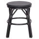 Σκαμπο αλουμινιου chino hm6285.02 bamboo look & textilene σε μαυρο φ36x46υεκ. **