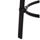 Σκαμπο αλουμινιου chino hm6285.02 bamboo look & textilene σε μαυρο φ36x46υεκ. **