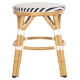 Σκαμπο αλουμινιου chino hm6285.03 bamboo look-textilene λευκο-μαυρο φ36x46υεκ. **