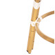 Σκαμπο αλουμινιου chino hm6285.03 bamboo look-textilene λευκο-μαυρο φ36x46υεκ. **