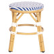 Σκαμπο αλουμινιου chino hm6285.05 bamboo look-textilene λευκο-μπλε φ36x46υεκ. **