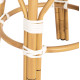 Σκαμπο αλουμινιου chino hm6285.05 bamboo look-textilene λευκο-μπλε φ36x46υεκ. **