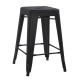 Σκαμπο μεσαιου υψουσ μεταλλικο melita-pro hm8573.42 μαυρο ματ 43x43x67υεκ. **