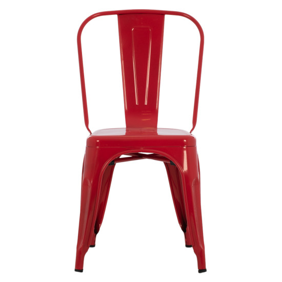 Καρεκλα μεταλλικη melita-pro hm8641.44 κοκκινη 44x47x84.5υεκ. **
