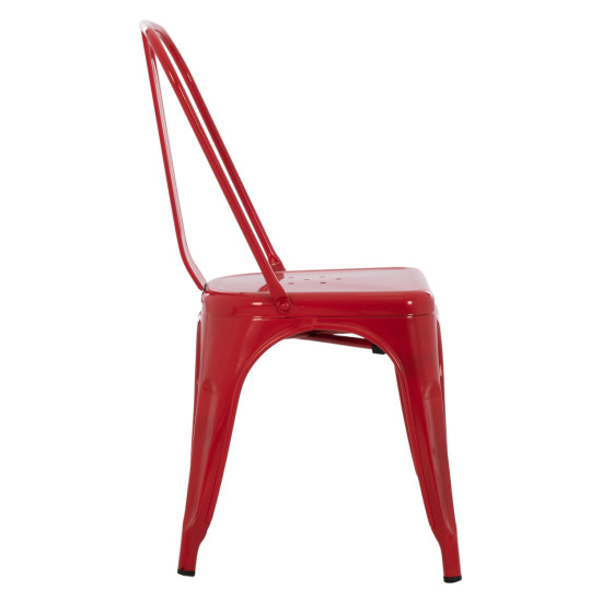 Καρεκλα μεταλλικη melita-pro hm8641.44 κοκκινη 44x47x84.5υεκ. **