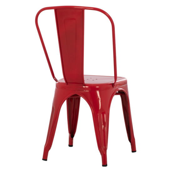 Καρεκλα μεταλλικη melita-pro hm8641.44 κοκκινη 44x47x84.5υεκ. **