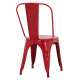 Καρεκλα μεταλλικη melita-pro hm8641.44 κοκκινη 44x47x84.5υεκ. **