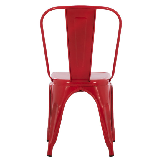 Καρεκλα μεταλλικη melita-pro hm8641.44 κοκκινη 44x47x84.5υεκ. **