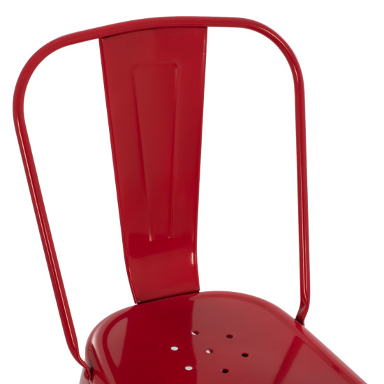 Καρεκλα μεταλλικη melita-pro hm8641.44 κοκκινη 44x47x84.5υεκ. **