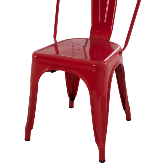 Καρεκλα μεταλλικη melita-pro hm8641.44 κοκκινη 44x47x84.5υεκ. **