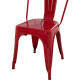 Καρεκλα μεταλλικη melita-pro hm8641.44 κοκκινη 44x47x84.5υεκ. **
