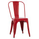 Καρεκλα μεταλλικη melita-pro hm8641.44 κοκκινη 44x47x84.5υεκ. **