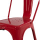 Καρεκλα μεταλλικη melita-pro hm8641.44 κοκκινη 44x47x84.5υεκ. **