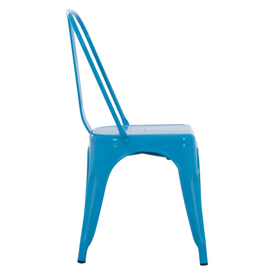 Καρεκλα μεταλλικη melita-pro hm8641.48 μπλε 44x47x84.5υεκ. **