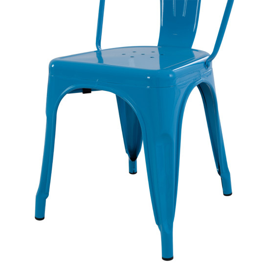 Καρεκλα μεταλλικη melita-pro hm8641.48 μπλε 44x47x84.5υεκ. **