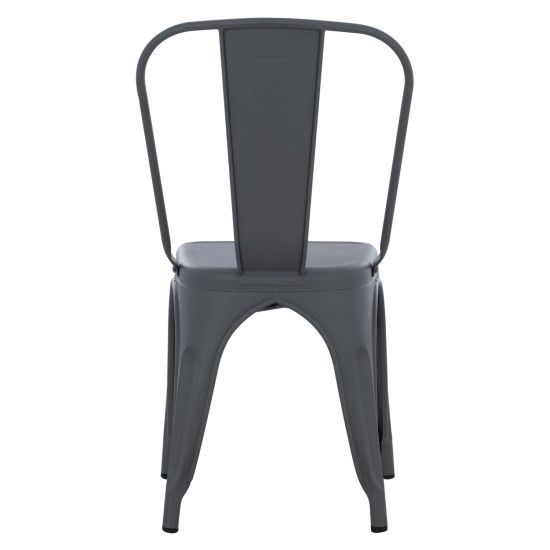 Καρεκλα μεταλλικη melita-pro hm8641.50 γκρι 44x47x84.5υεκ. **