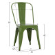 Καρεκλα μεταλλικη melita-pro hm8641.53 light olive green 44x47x84.5υεκ. **