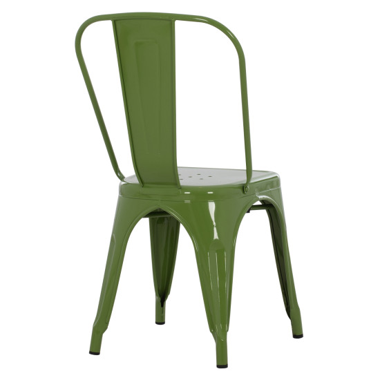 Καρεκλα μεταλλικη melita-pro hm8641.53 light olive green 44x47x84.5υεκ. **