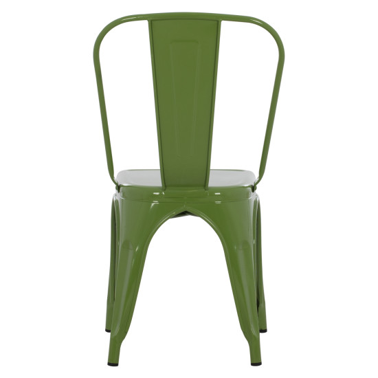 Καρεκλα μεταλλικη melita-pro hm8641.53 light olive green 44x47x84.5υεκ. **