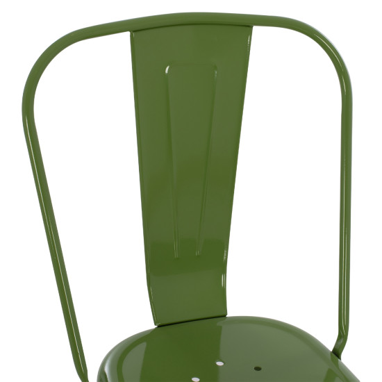 Καρεκλα μεταλλικη melita-pro hm8641.53 light olive green 44x47x84.5υεκ. **