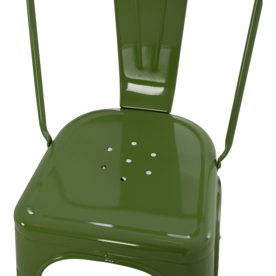 Καρεκλα μεταλλικη melita-pro hm8641.53 light olive green 44x47x84.5υεκ. **