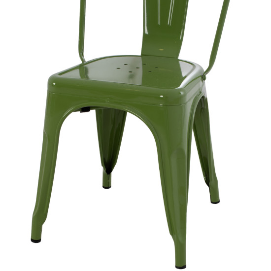 Καρεκλα μεταλλικη melita-pro hm8641.53 light olive green 44x47x84.5υεκ. **