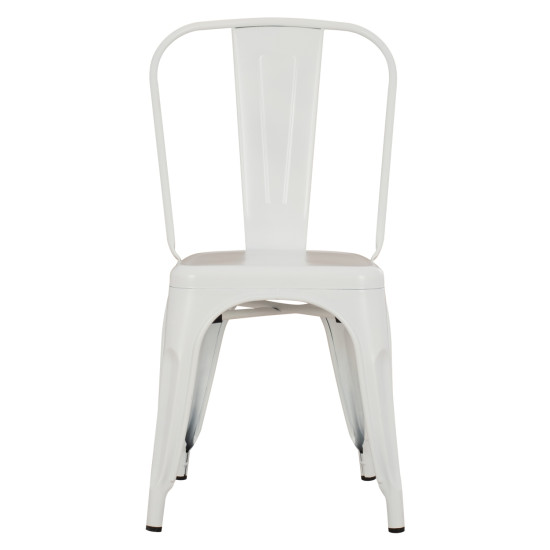 Καρεκλα μεταλλικη melita-pro hm8641.41 λευκο ματ 44x47x84.5υεκ. **