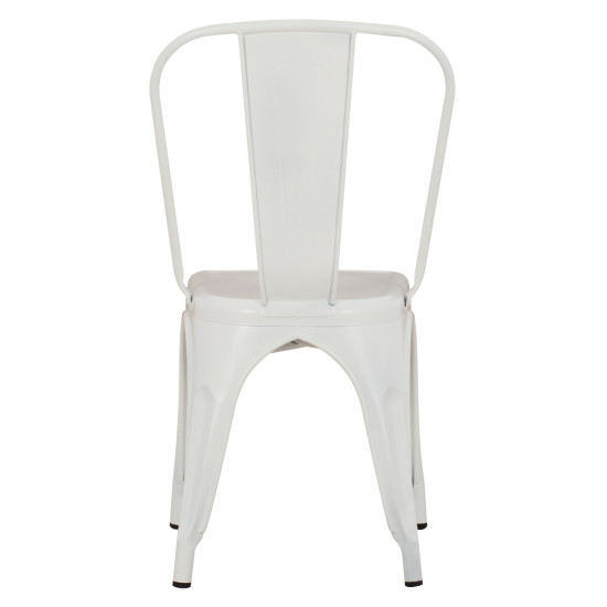 Καρεκλα μεταλλικη melita-pro hm8641.41 λευκο ματ 44x47x84.5υεκ. **