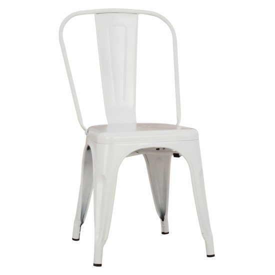 Καρεκλα μεταλλικη melita-pro hm8641.41 λευκο ματ 44x47x84.5υεκ. **