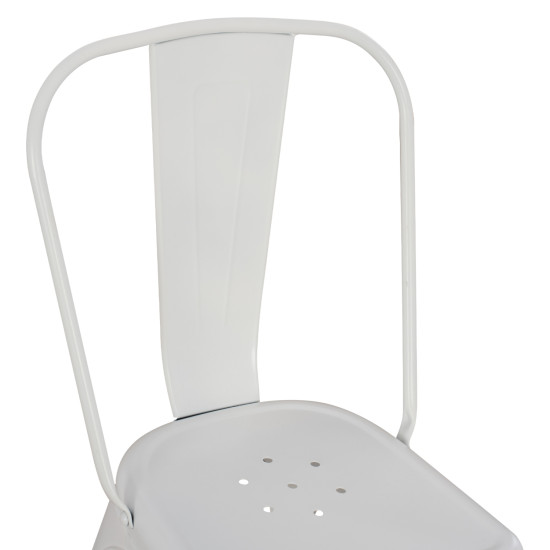 Καρεκλα μεταλλικη melita-pro hm8641.41 λευκο ματ 44x47x84.5υεκ. **