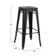 Σκαμπο μπαρ μεταλλικο melita-pro hm8642.42 σε μαυρο ματ 43x43x78υεκ. **