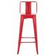 Σκαμπο bar me πλατη μεταλλικο melita-pro hm8643.44 κοκκινο 42x42x100υεκ. **