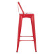 Σκαμπο bar me πλατη μεταλλικο melita-pro hm8643.44 κοκκινο 42x42x100υεκ. **