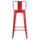 Σκαμπο bar me πλατη μεταλλικο melita-pro hm8643.44 κοκκινο 42x42x100υεκ. **