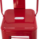 Σκαμπο bar me πλατη μεταλλικο melita-pro hm8643.44 κοκκινο 42x42x100υεκ. **