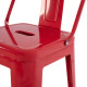 Σκαμπο bar me πλατη μεταλλικο melita-pro hm8643.44 κοκκινο 42x42x100υεκ. **
