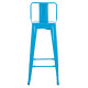 Σκαμπο bar-pro me πλατη μεταλλικο melita hm8643.48 μπλε 42x42x100υεκ. **