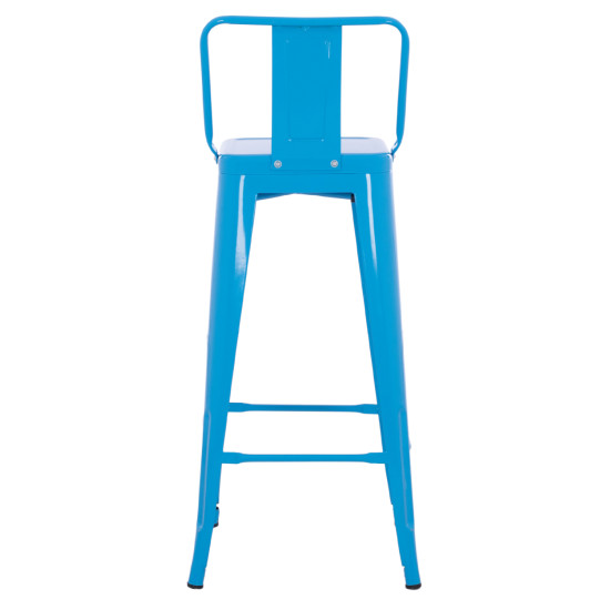 Σκαμπο bar-pro me πλατη μεταλλικο melita hm8643.48 μπλε 42x42x100υεκ. **
