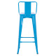 Σκαμπο bar-pro me πλατη μεταλλικο melita hm8643.48 μπλε 42x42x100υεκ. **