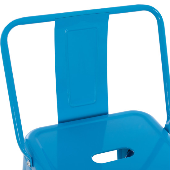 Σκαμπο bar-pro me πλατη μεταλλικο melita hm8643.48 μπλε 42x42x100υεκ. **