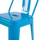 Σκαμπο bar-pro me πλατη μεταλλικο melita hm8643.48 μπλε 42x42x100υεκ. **