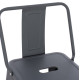 Σκαμπο bar me πλατη μεταλλικο melita-pro hm8643.50 γκρι 42x42x100υεκ. **