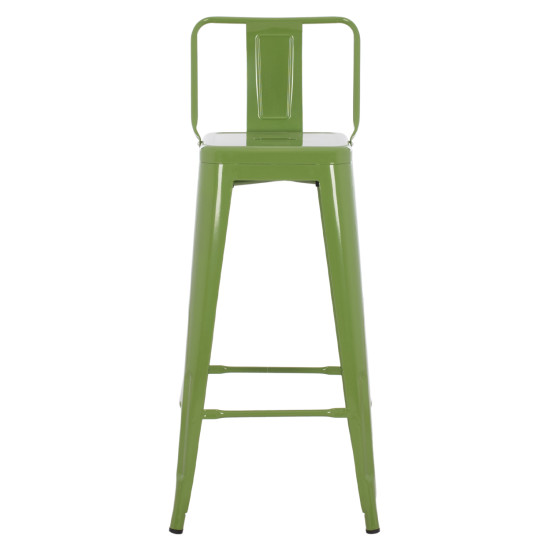 Σκαμπο bar me πλατη μεταλλικο melita-pro hm8643.53 light olive green 42x42x100υεκ. **