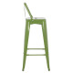 Σκαμπο bar me πλατη μεταλλικο melita-pro hm8643.53 light olive green 42x42x100υεκ. **